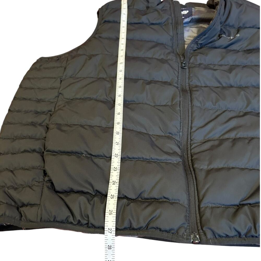 LANDS' END Black Full Zip Quilted Outdoor Insulated Down Puffer Vest Men's 2XL - Picture 4 of 8